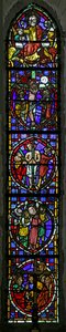 Window depicting Passion Scenes by French School